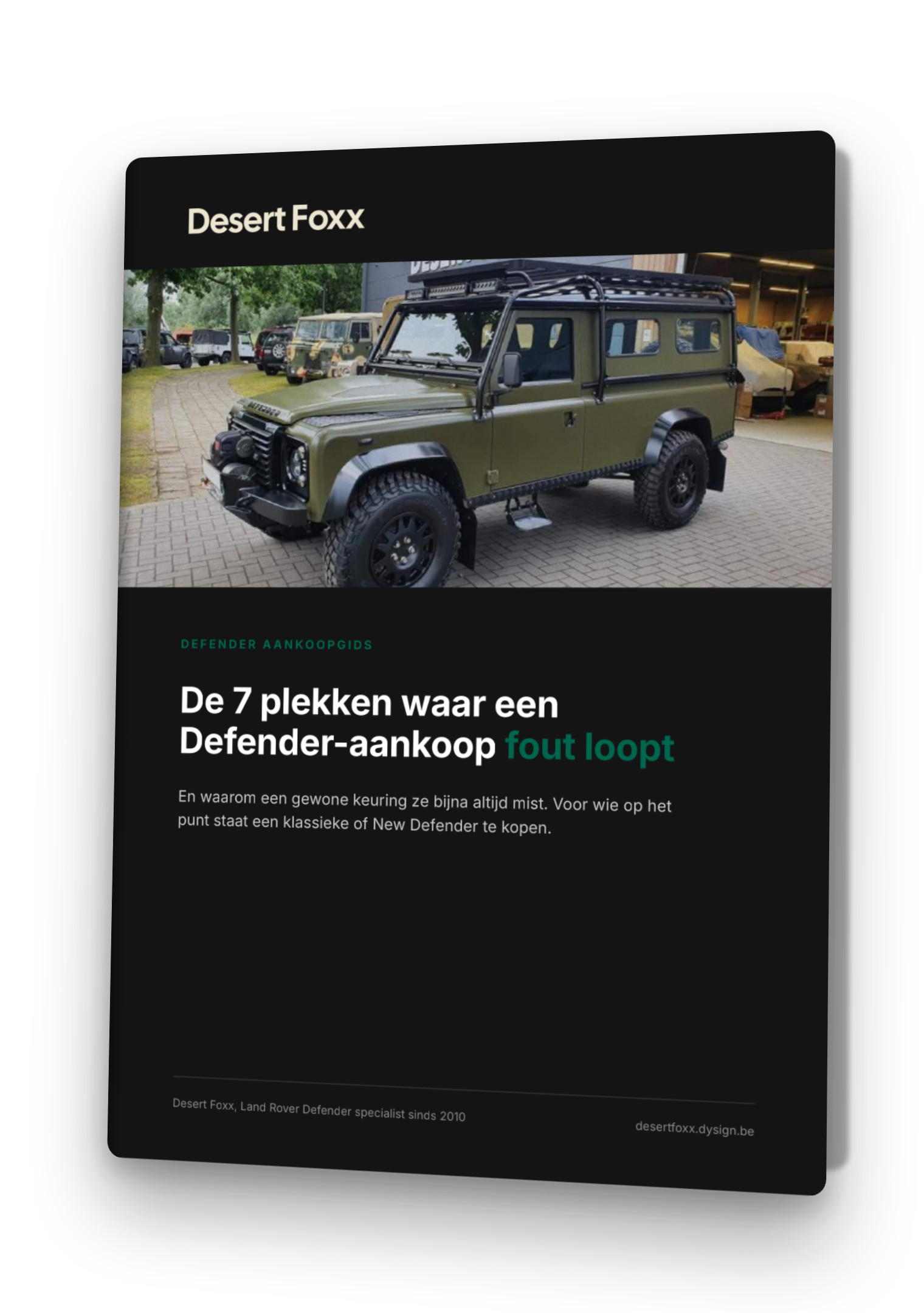 Mockup van de Defender Aankoopgids